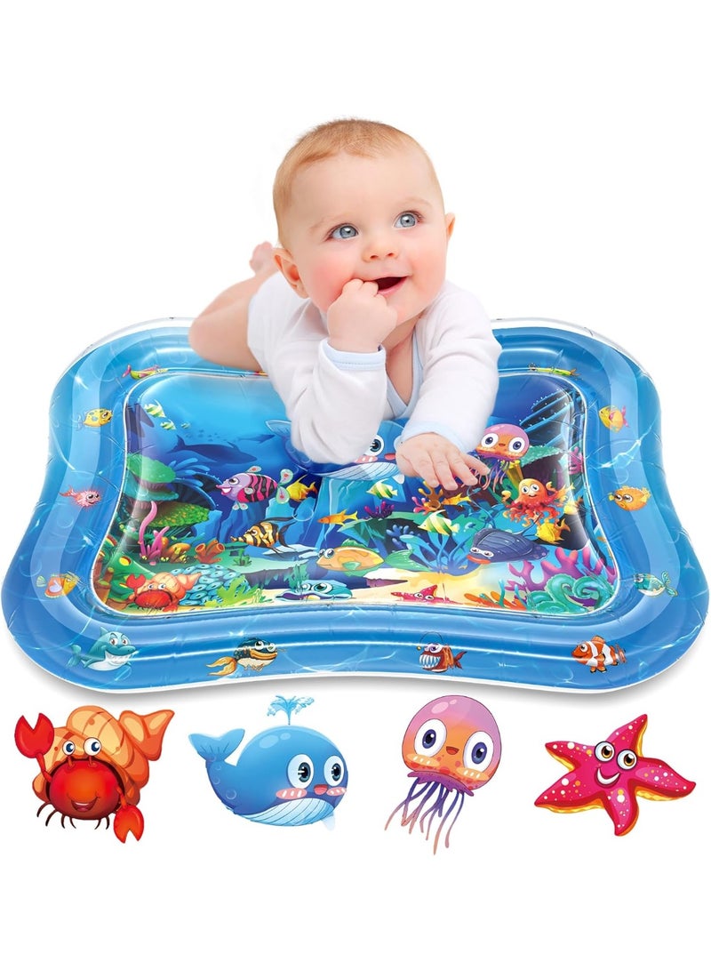 Infinno Inflatable Tummy Time Mat Premium Baby Water Play Mat for Infants and Toddlers Baby Toys for 3 to 24 Months, Strengthen Your Baby's Muscles, Portable